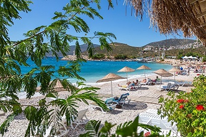 Beach in Kalkan in Turkey