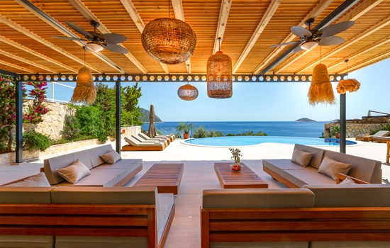 Villa Guney Exclusive Kalkan Pool Terrace With Seating